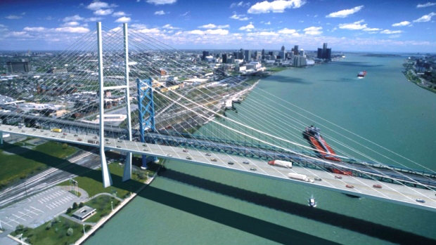 Ambassador Bridge span